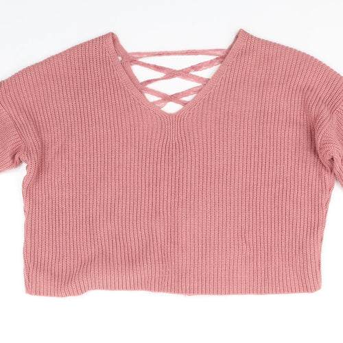 Miss Selfridge Womens Pink   Pullover Jumper Size 10