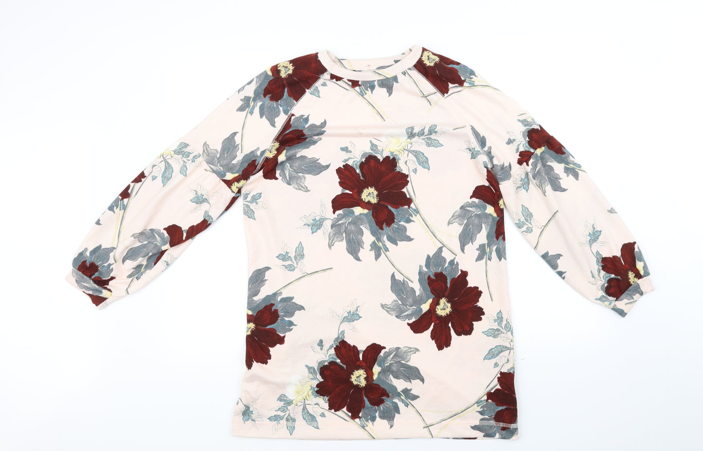 Marks and Spencer Womens Beige Floral  Pullover Jumper Size 12