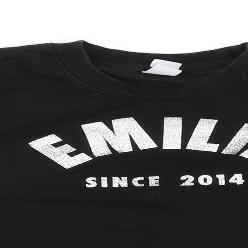 emilie Girls Black   Pullover Jumper Size 5-6 Years