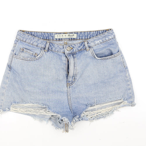 deniem & co Womens Blue   Cut-Off Shorts Size 14