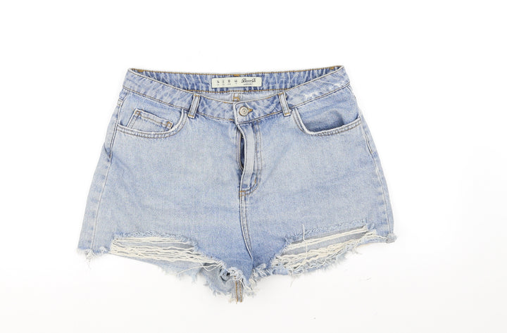 deniem & co Womens Blue Cut-Off Shorts Size 14
