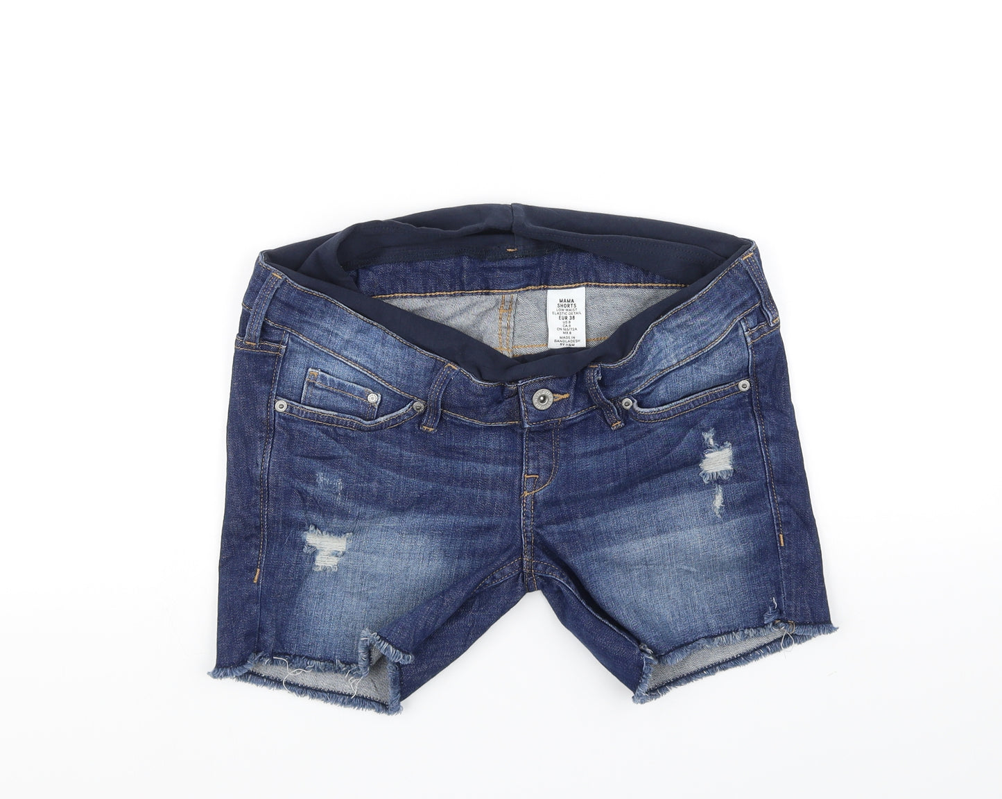 H&M Womens Blue   Cut-Off Shorts Size 10