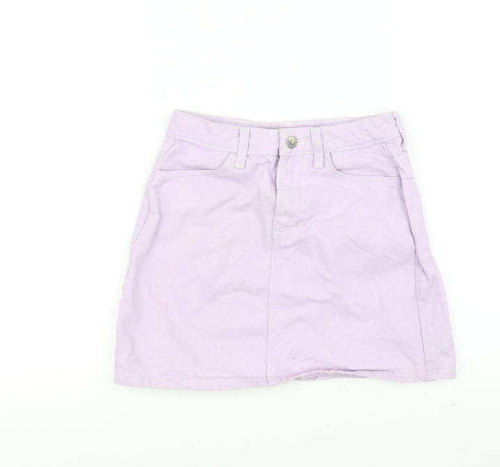 Denim & Co. Womens Purple   Flare Skirt Size 4