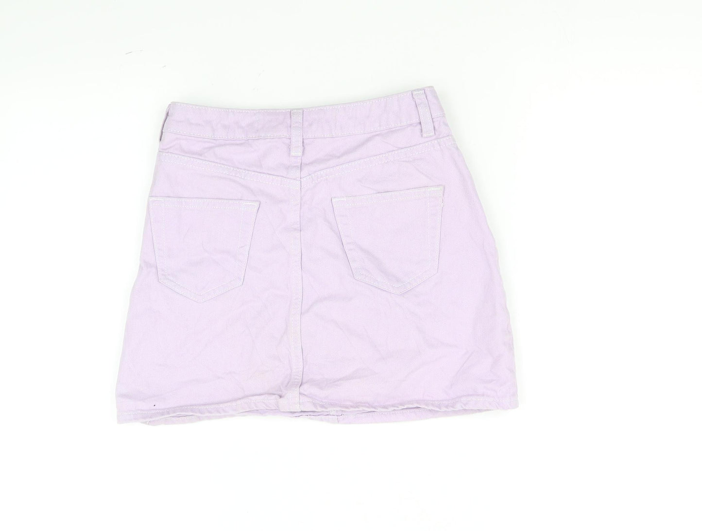 Denim & Co. Womens Purple   Flare Skirt Size 4
