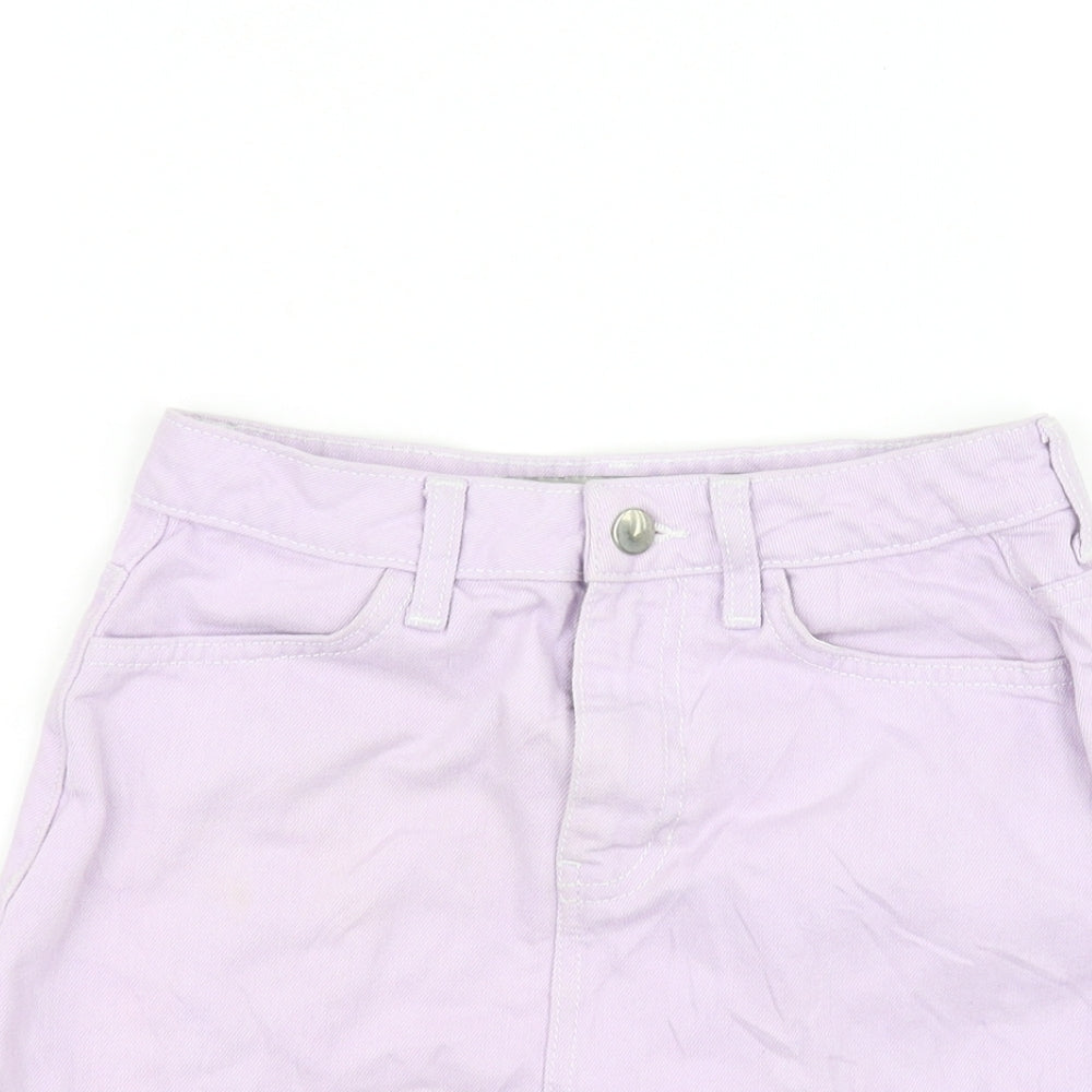 Denim & Co. Womens Purple   Flare Skirt Size 4