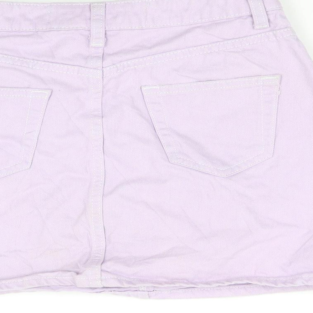 Denim & Co. Womens Purple   Flare Skirt Size 4
