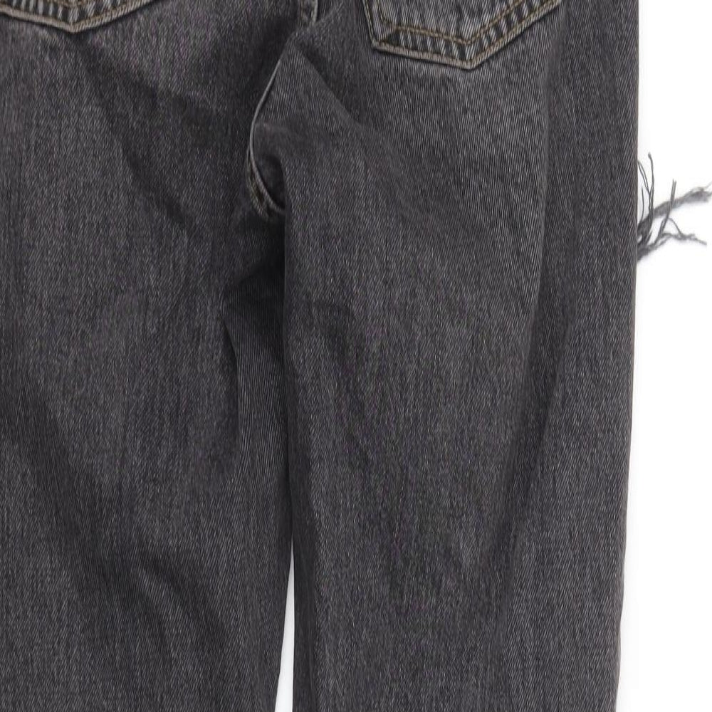 Topshop Womens Grey   Straight Jeans Size M L29 in