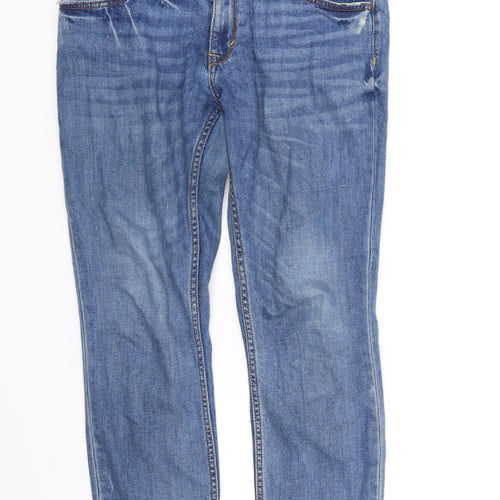 Zara Womens Blue   Straight Jeans Size M L25 in