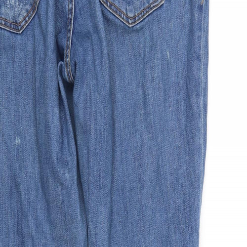 Zara Womens Blue   Straight Jeans Size M L25 in