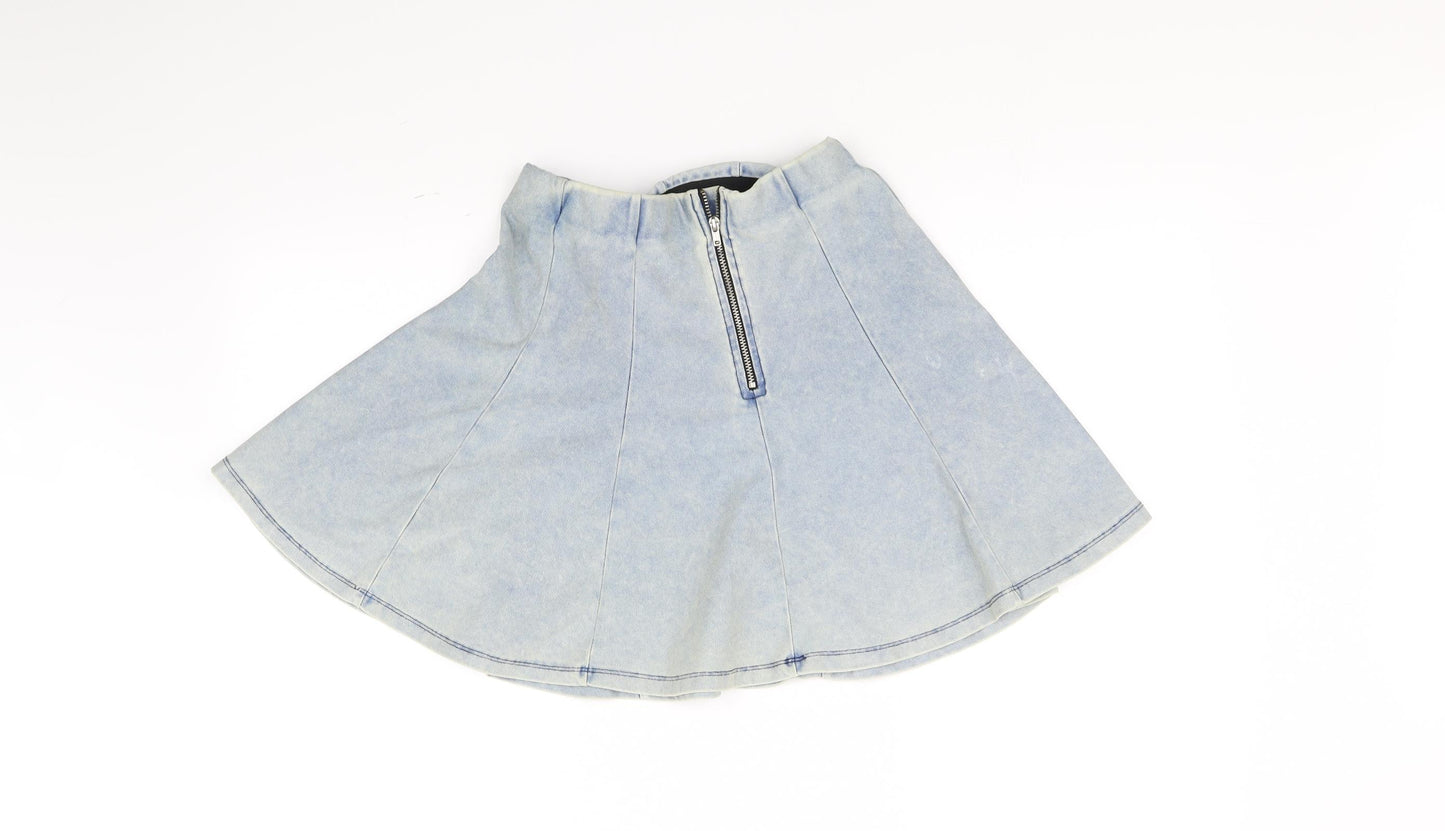 Topshop Womens Blue   Flare Skirt Size 8