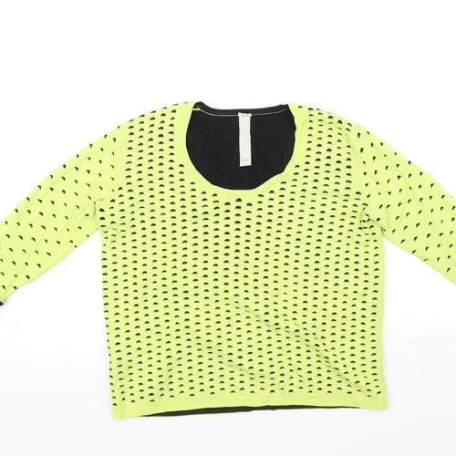 PINKO Womens Yellow   Pullover Jumper Size S