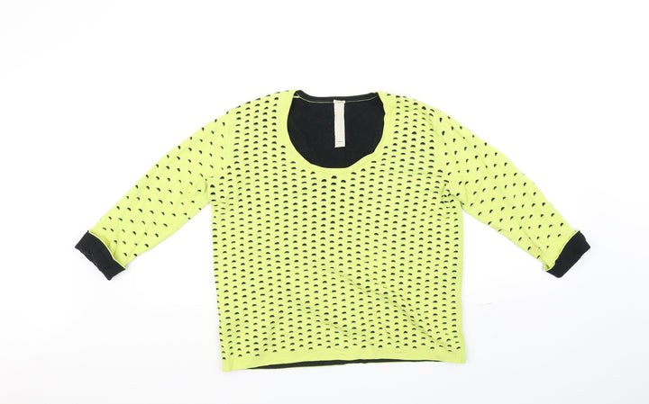 PINKO Womens Yellow   Pullover Jumper Size S