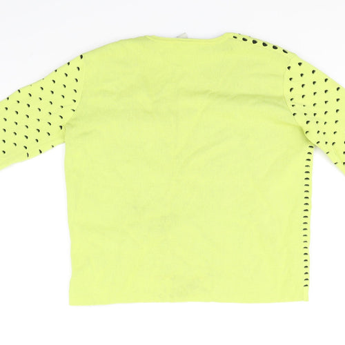 PINKO Womens Yellow   Pullover Jumper Size S