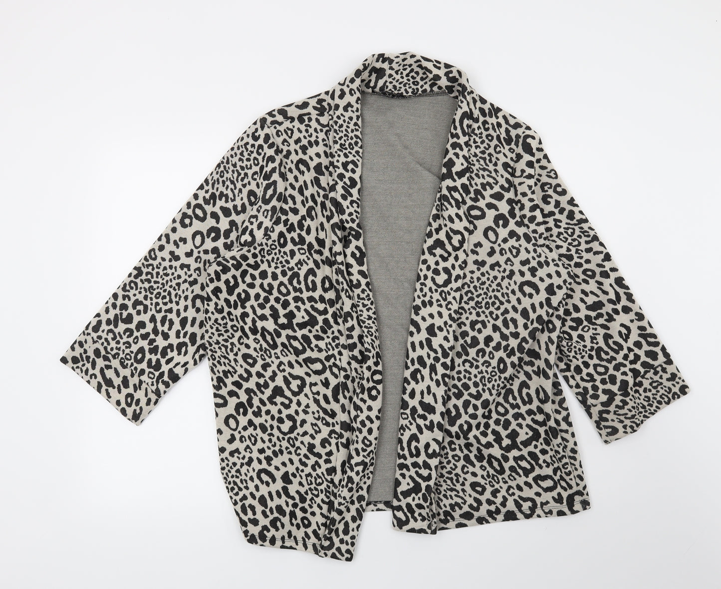 George Womens Beige Animal Print  Jacket Blazer Size 20
