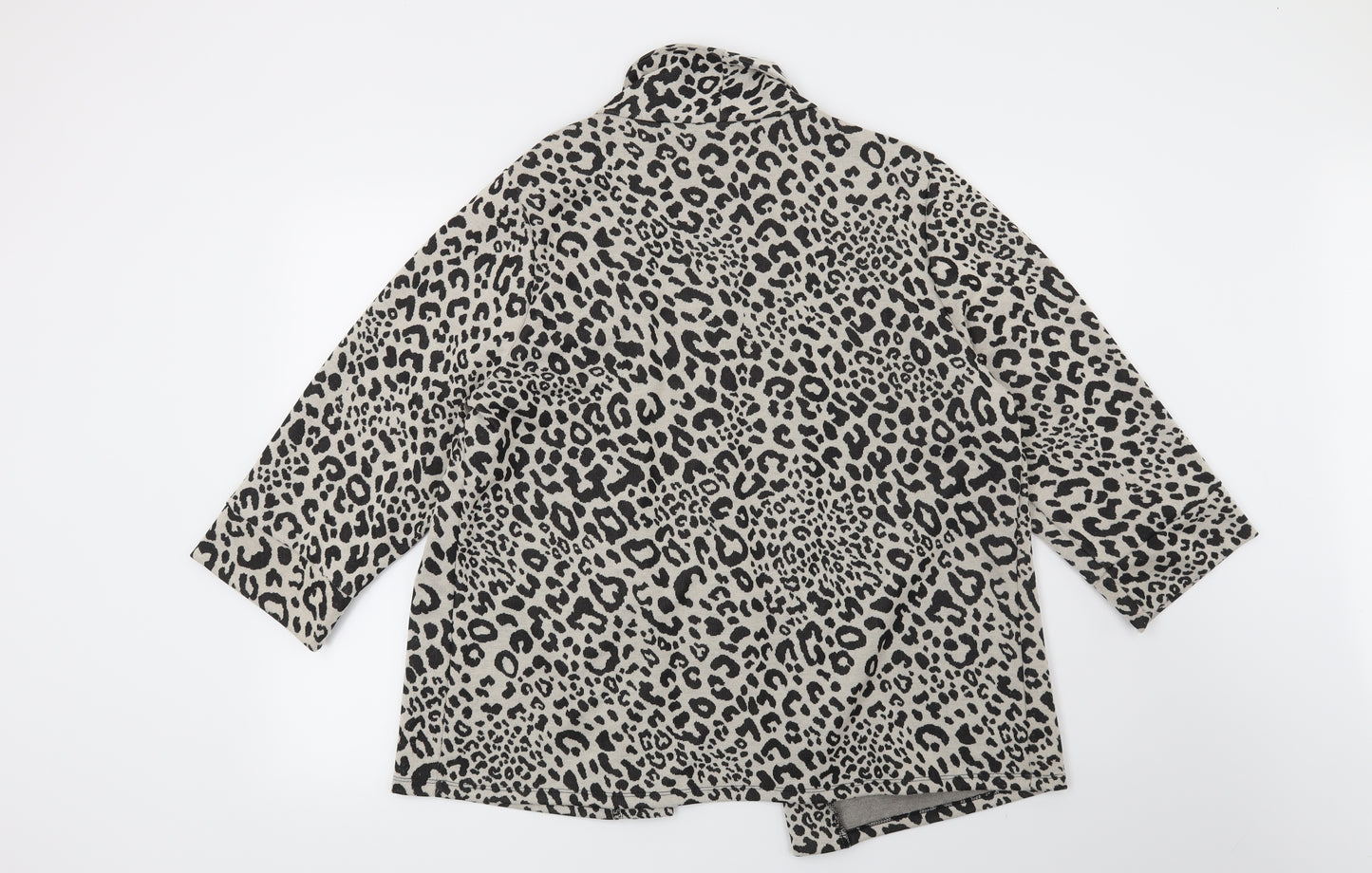 George Womens Beige Animal Print  Jacket Blazer Size 20