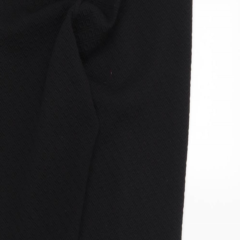 Select Womens Black Geometric  Trousers  Size 14 L31 in