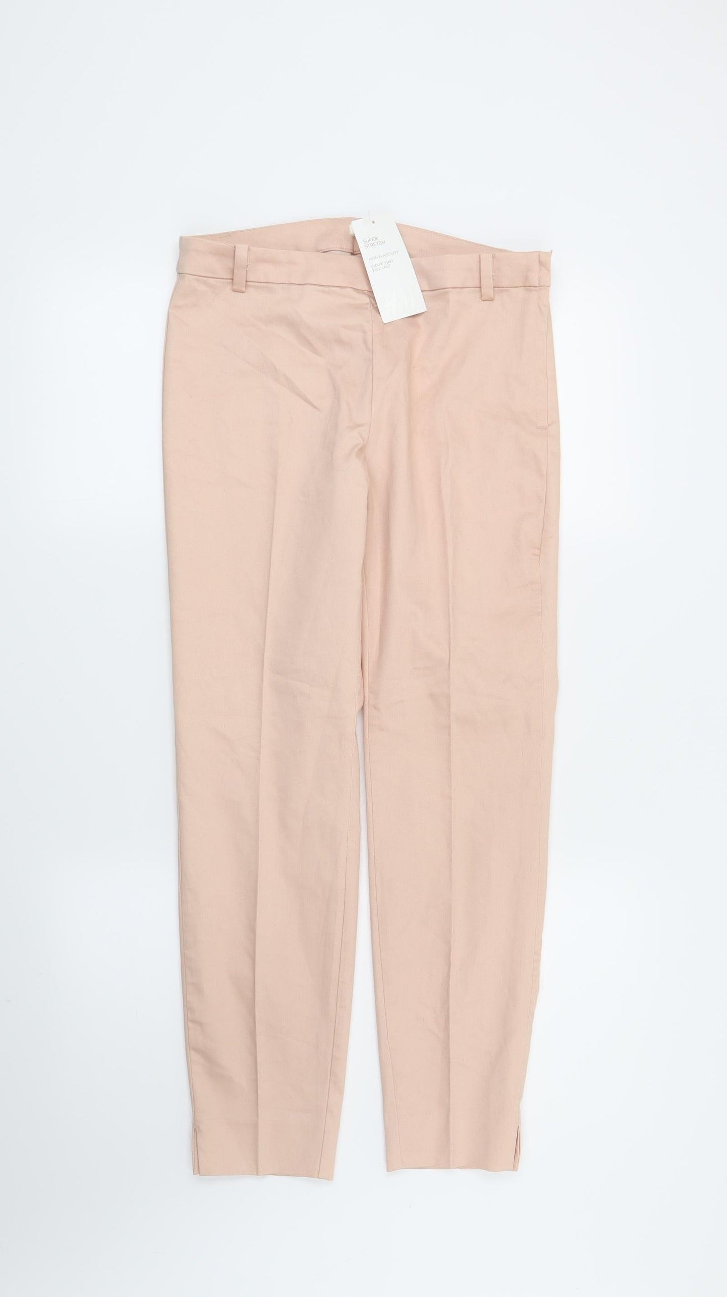 H&M Womens Pink   Trousers  Size 8 L27 in