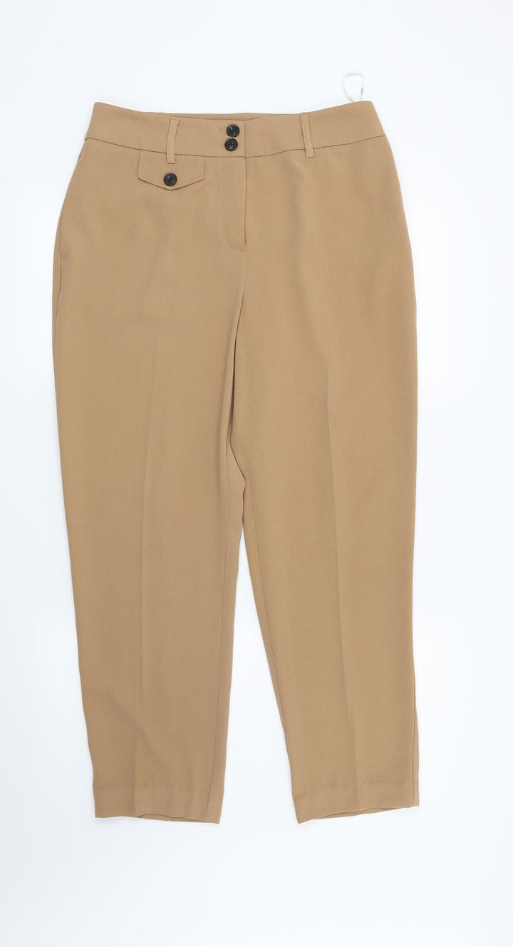 Dorothy Perkins Womens Brown Trousers Size 12 L28 in
