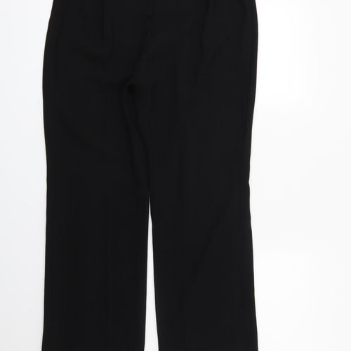 Marks and Spencer Womens Black Striped  Trousers  Size 12 L27 in