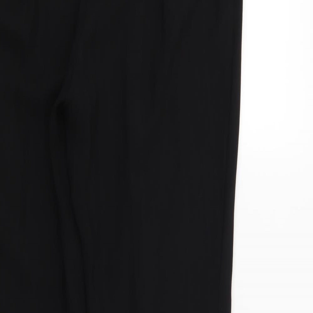 Marks and Spencer Womens Black Striped  Trousers  Size 12 L27 in