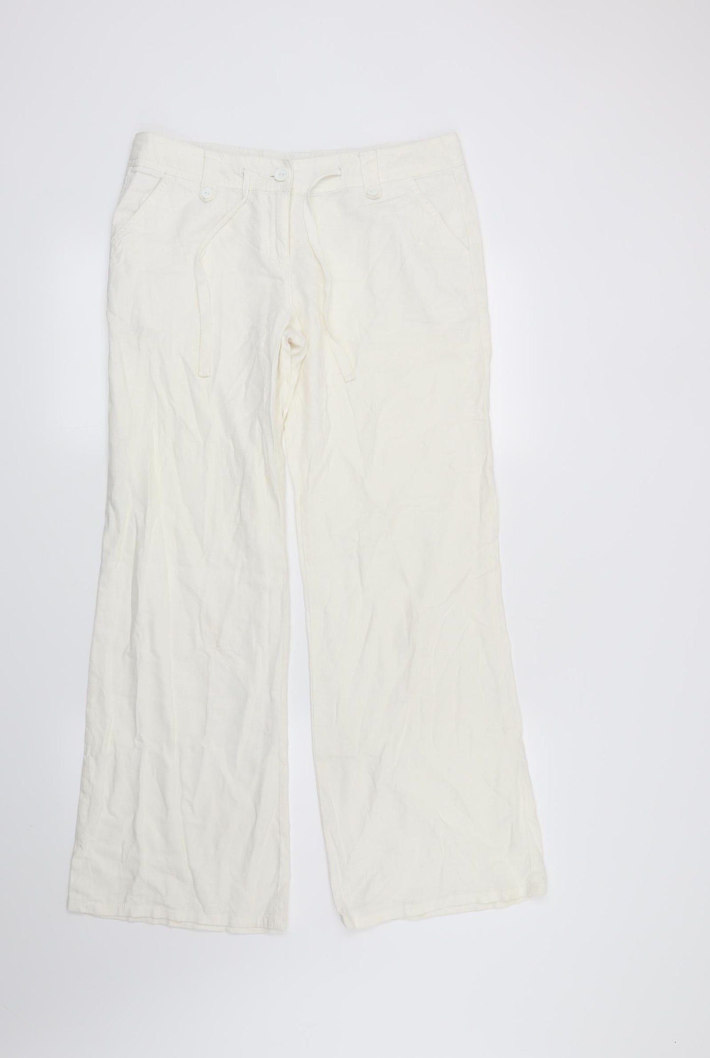 NEXT Womens White   Trousers  Size 10 L29 in
