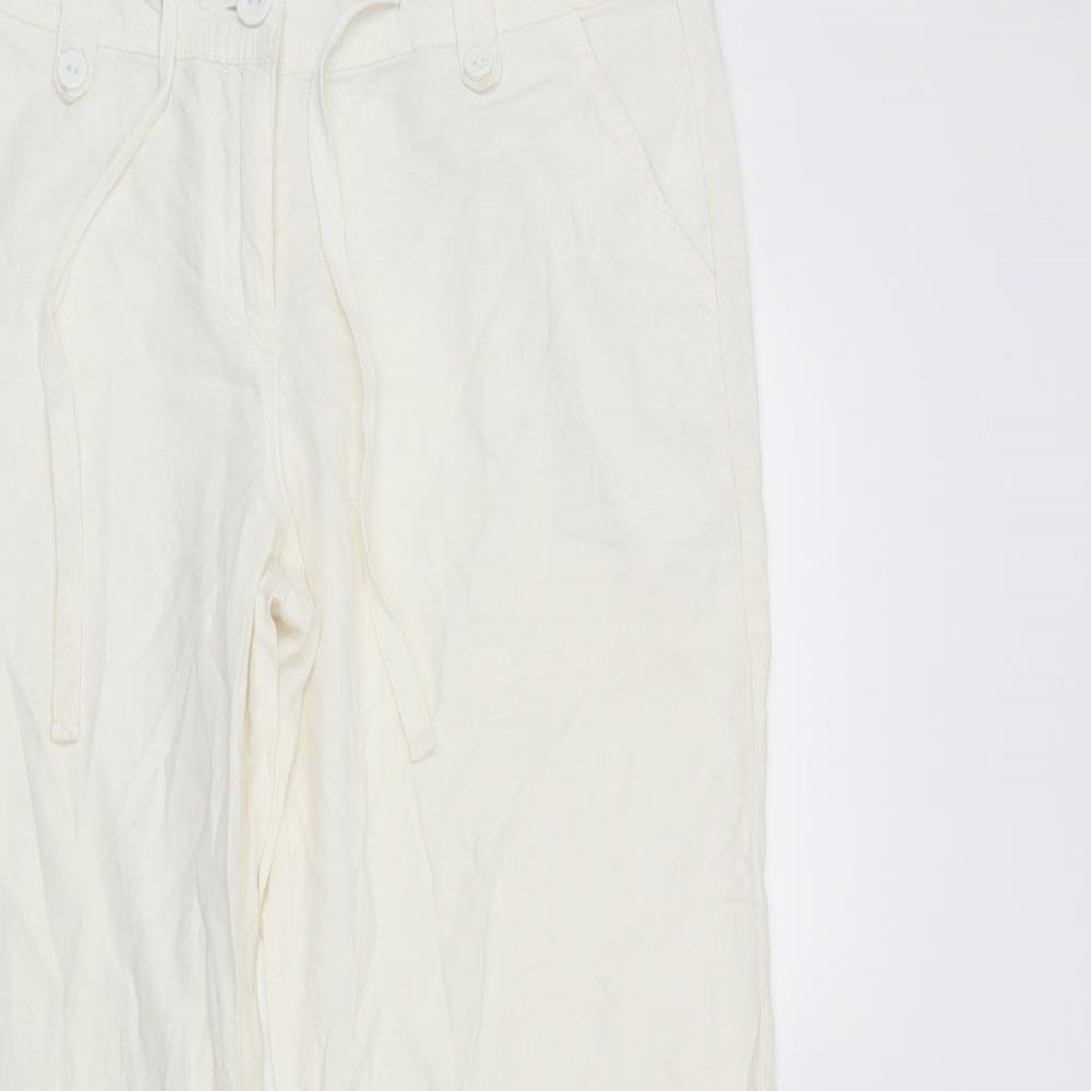 NEXT Womens White   Trousers  Size 10 L29 in