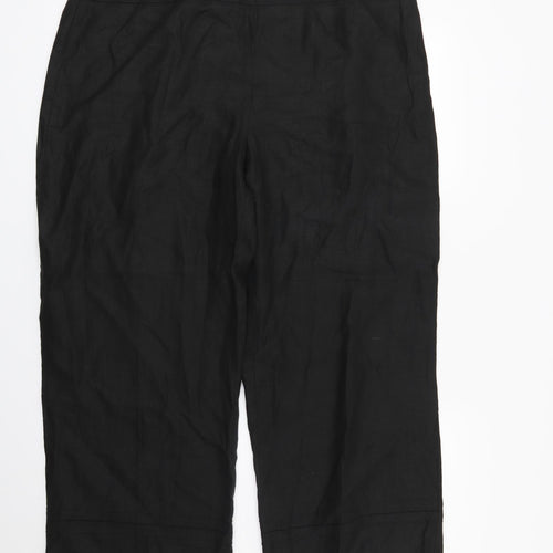NEXT Womens Black Striped  Trousers  Size 18 L25 in