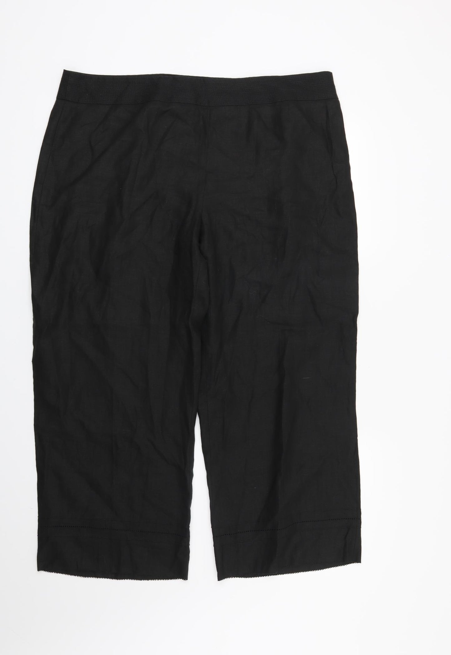 NEXT Womens Black Striped  Trousers  Size 18 L25 in