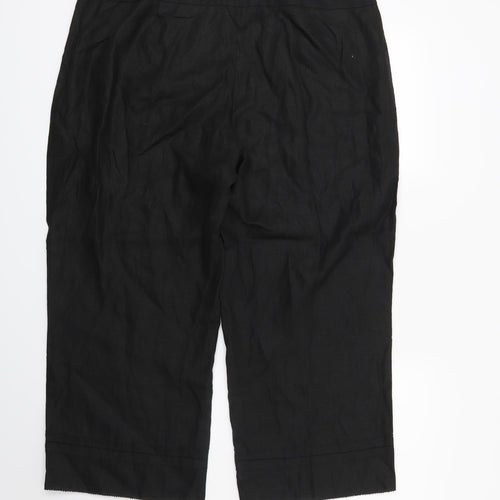 NEXT Womens Black Striped  Trousers  Size 18 L25 in