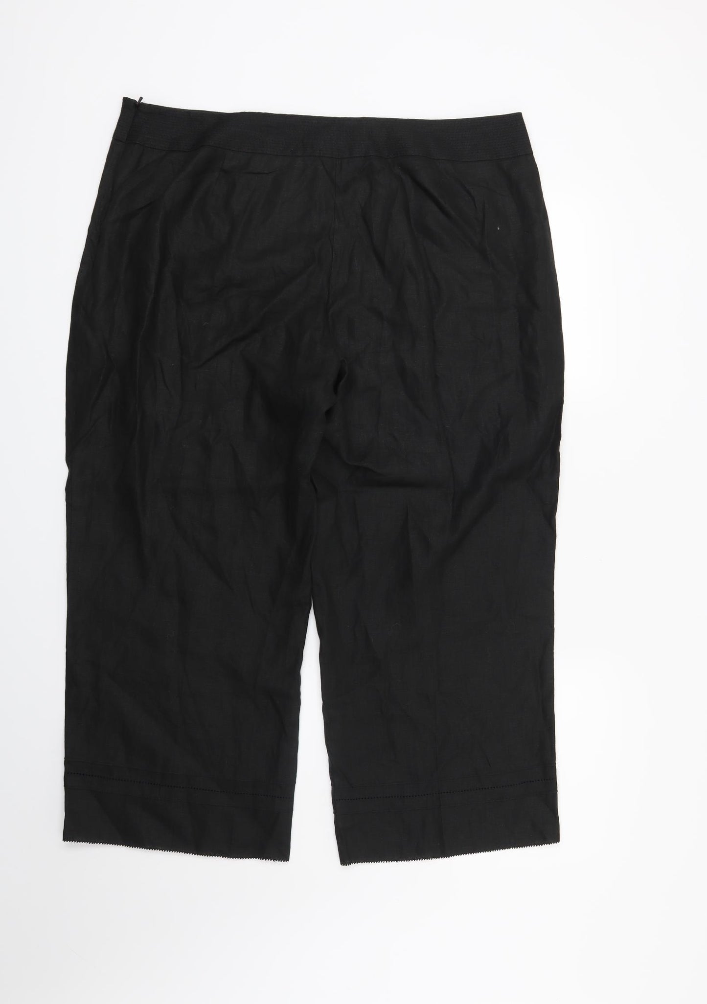 NEXT Womens Black Striped  Trousers  Size 18 L25 in