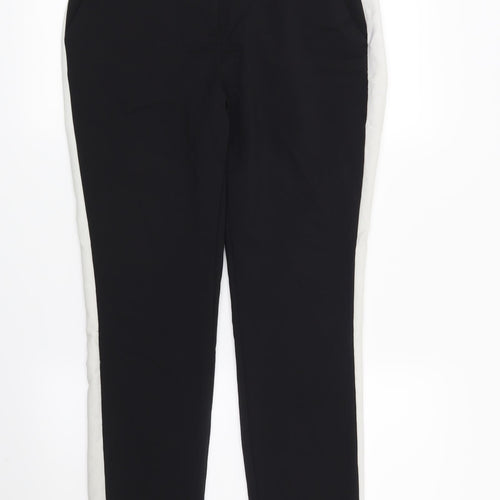 Primark Womens Black Striped  Trousers  Size 12 L27 in