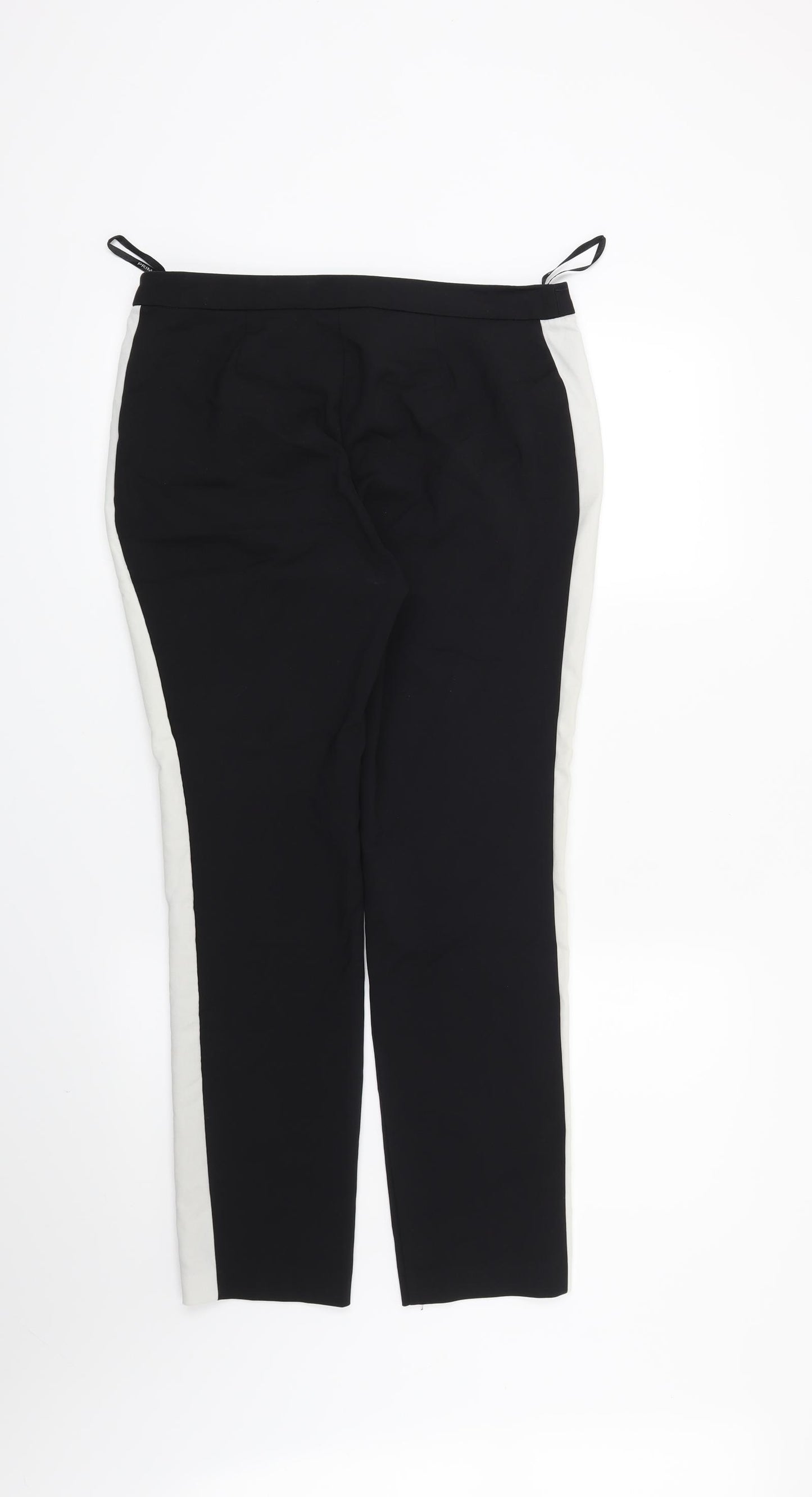 Primark Womens Black Striped  Trousers  Size 12 L27 in