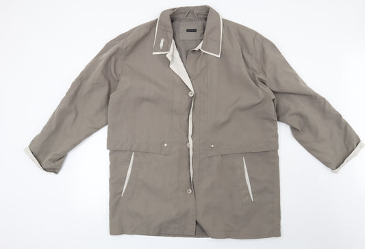 Front view of Janique women’s green jacket, size XL