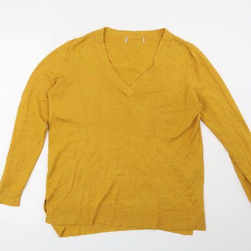 Nutmeg Womens Yellow   Pullover Jumper Size 10