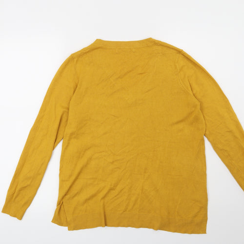 Nutmeg Womens Yellow   Pullover Jumper Size 10