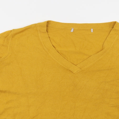 Nutmeg Womens Yellow   Pullover Jumper Size 10