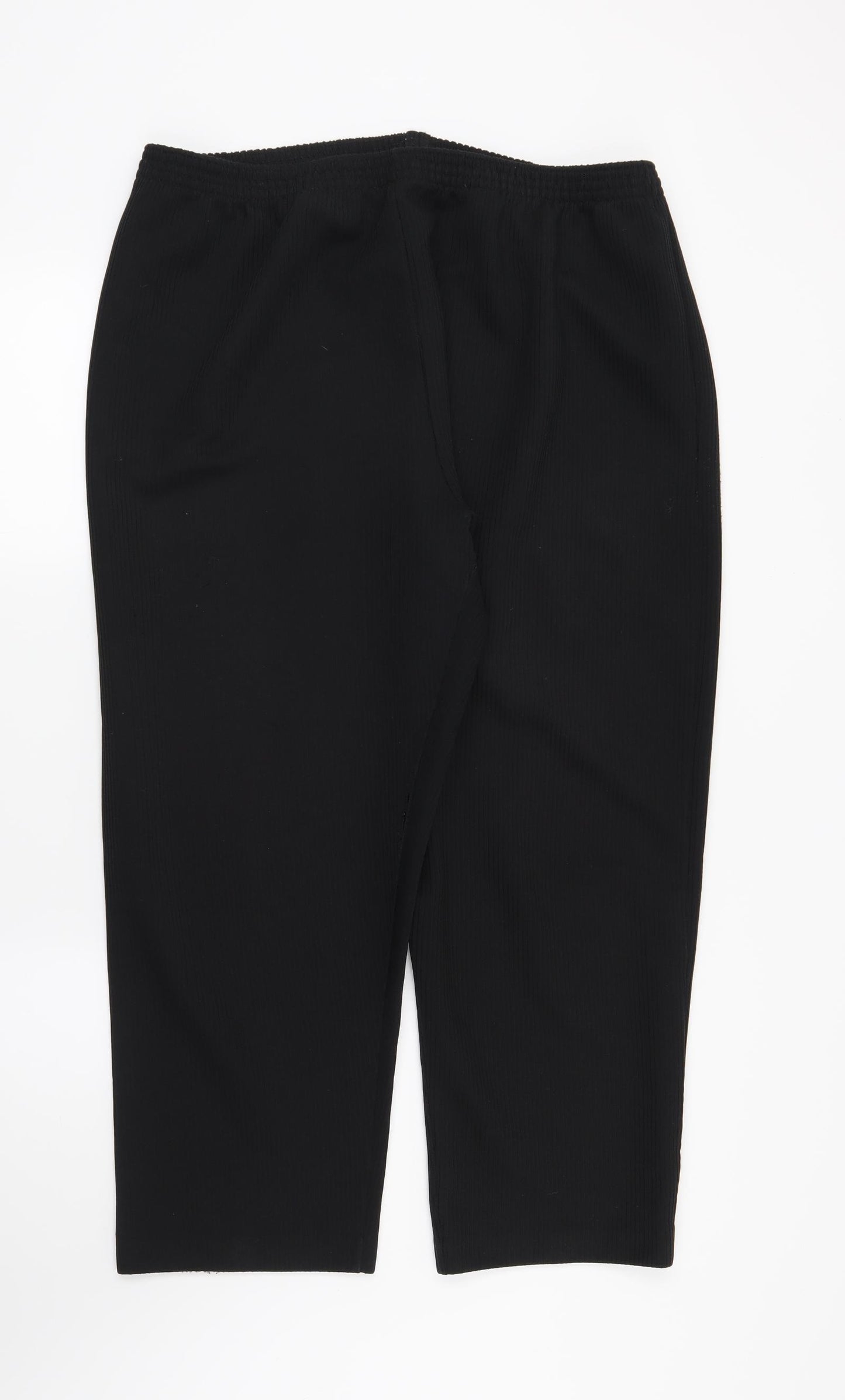 Preworn Womens Black Striped  Trousers  Size 24 L26 in