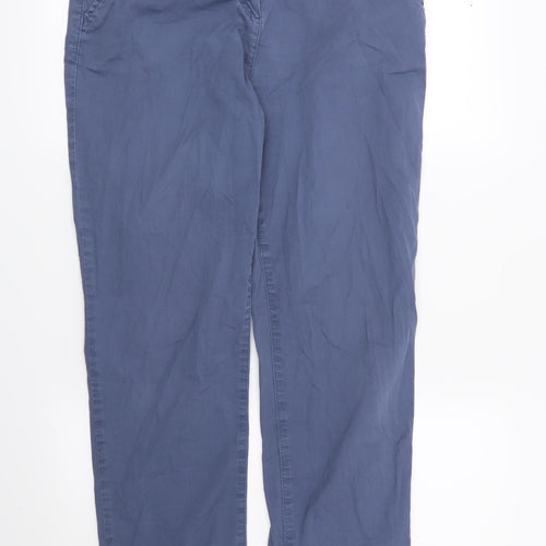 Per Una Womens Blue   Chino Trousers Size 12 L30 in