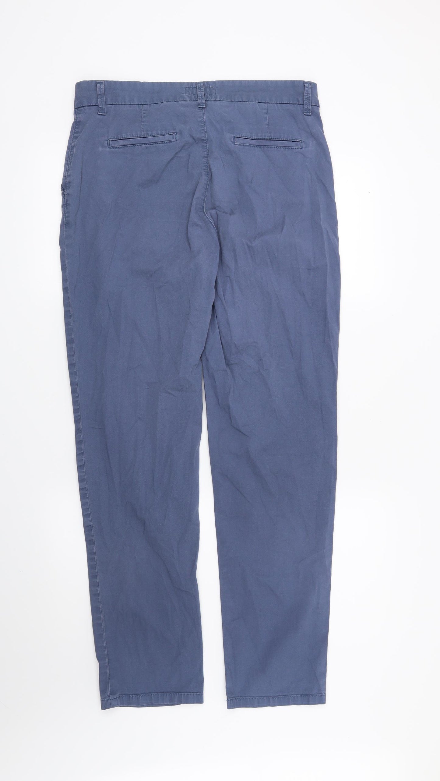 Per Una Womens Blue   Chino Trousers Size 12 L30 in