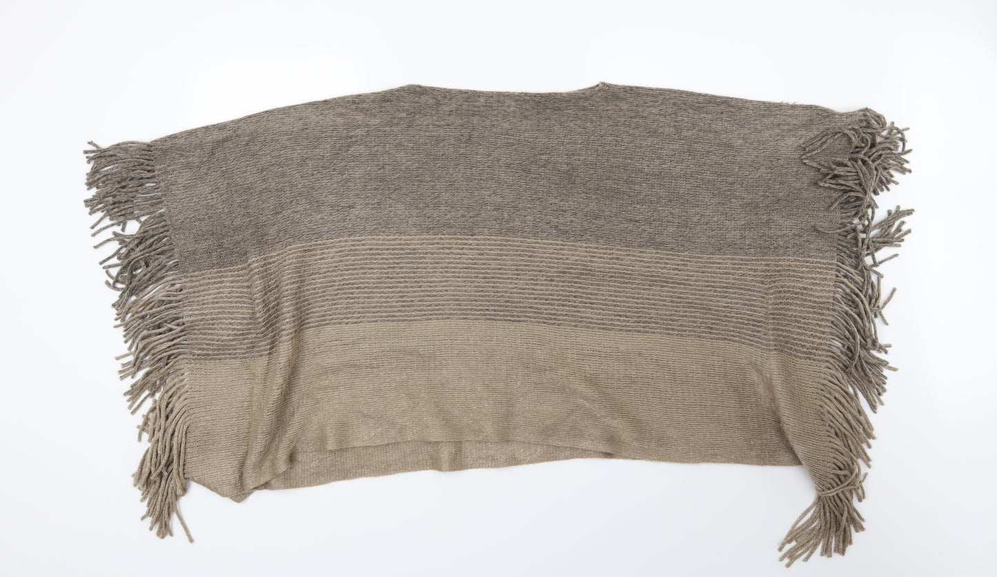 Preworn Womens Beige   Jacket Poncho One Size
