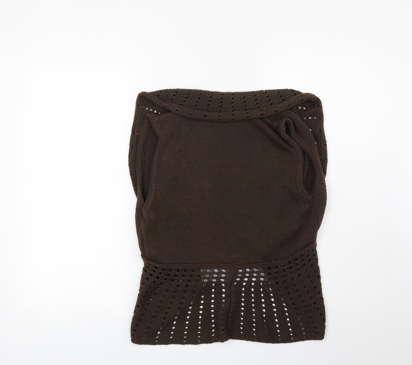 Per Una Womens Brown Geometric  Shrug Jumper Size M