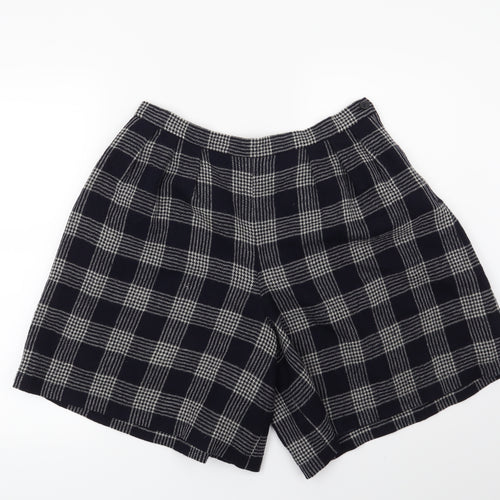 Preworn Womens Blue Check  Hot Pants Shorts Size XL