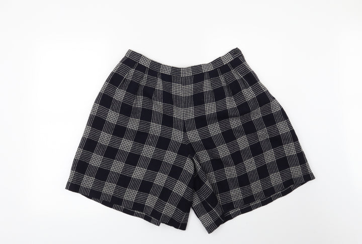 Preworn Womens Blue Check  Hot Pants Shorts Size XL
