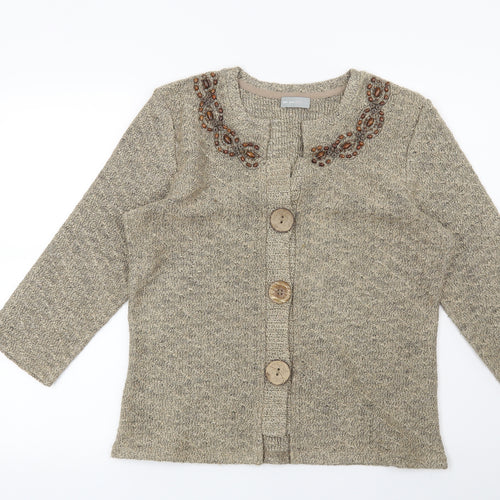 Per Una Womens Beige   Cardigan Jumper Size L