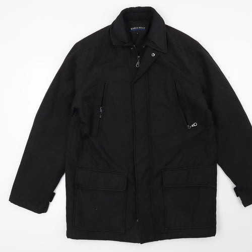 Preworn Mens Black   Overcoat Coat Size S