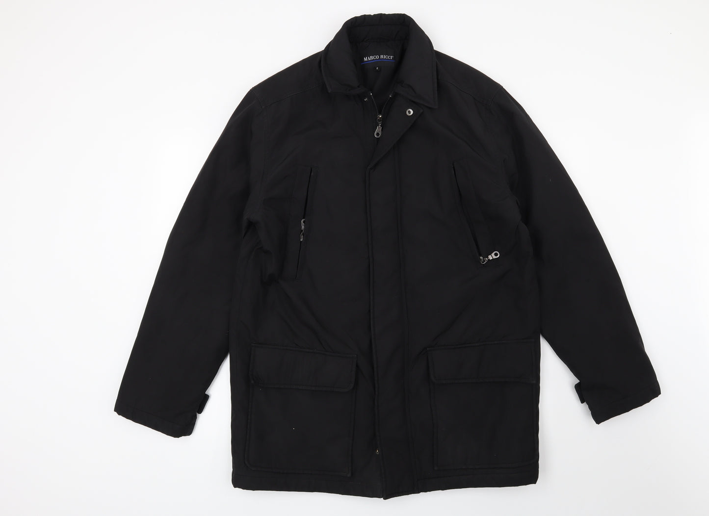 Preworn Mens Black   Overcoat Coat Size S