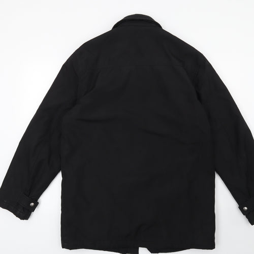 Preworn Mens Black   Overcoat Coat Size S