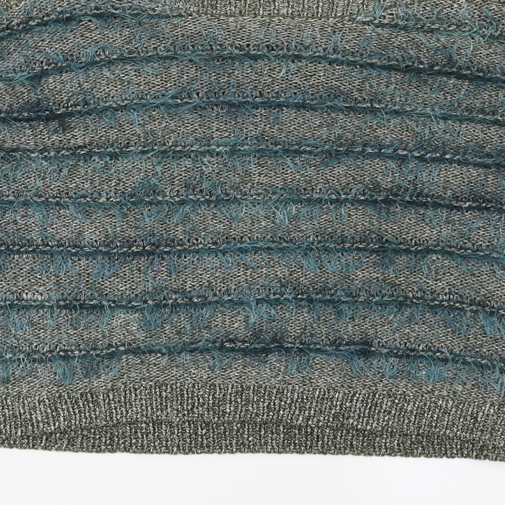 River Island Womens Green Striped  Pullover Jumper Size 8