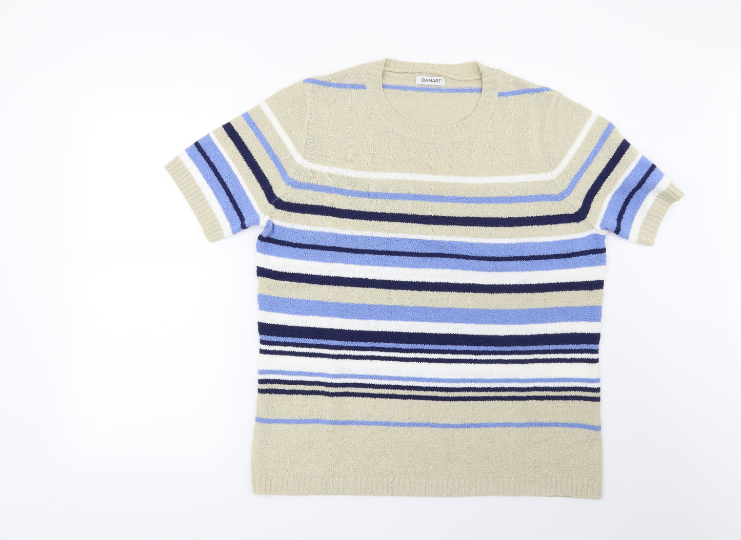Damart Womens Beige Striped  Pullover Jumper Size 18