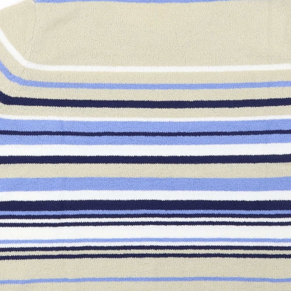 Damart Womens Beige Striped  Pullover Jumper Size 18